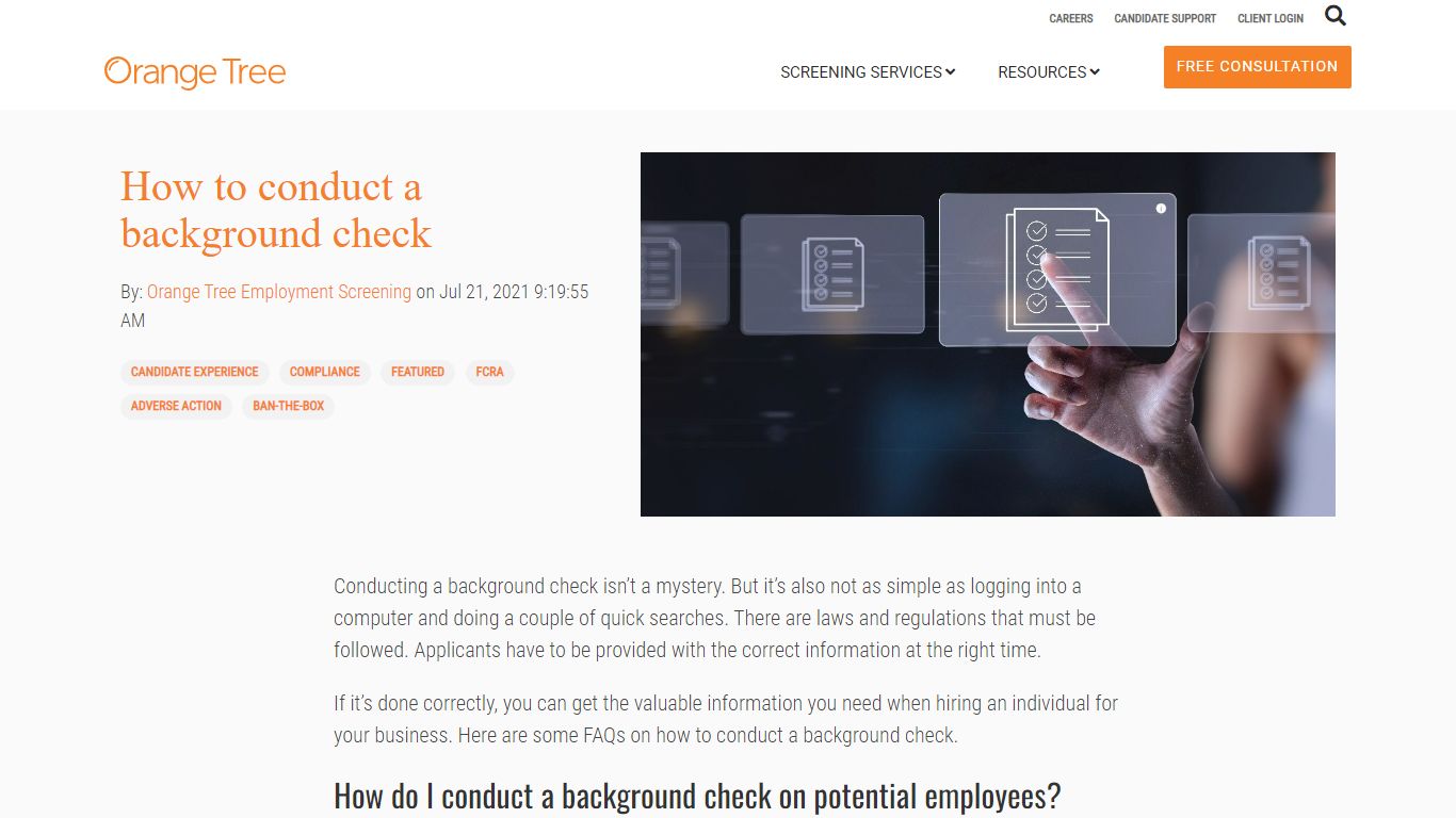 How to conduct a background check